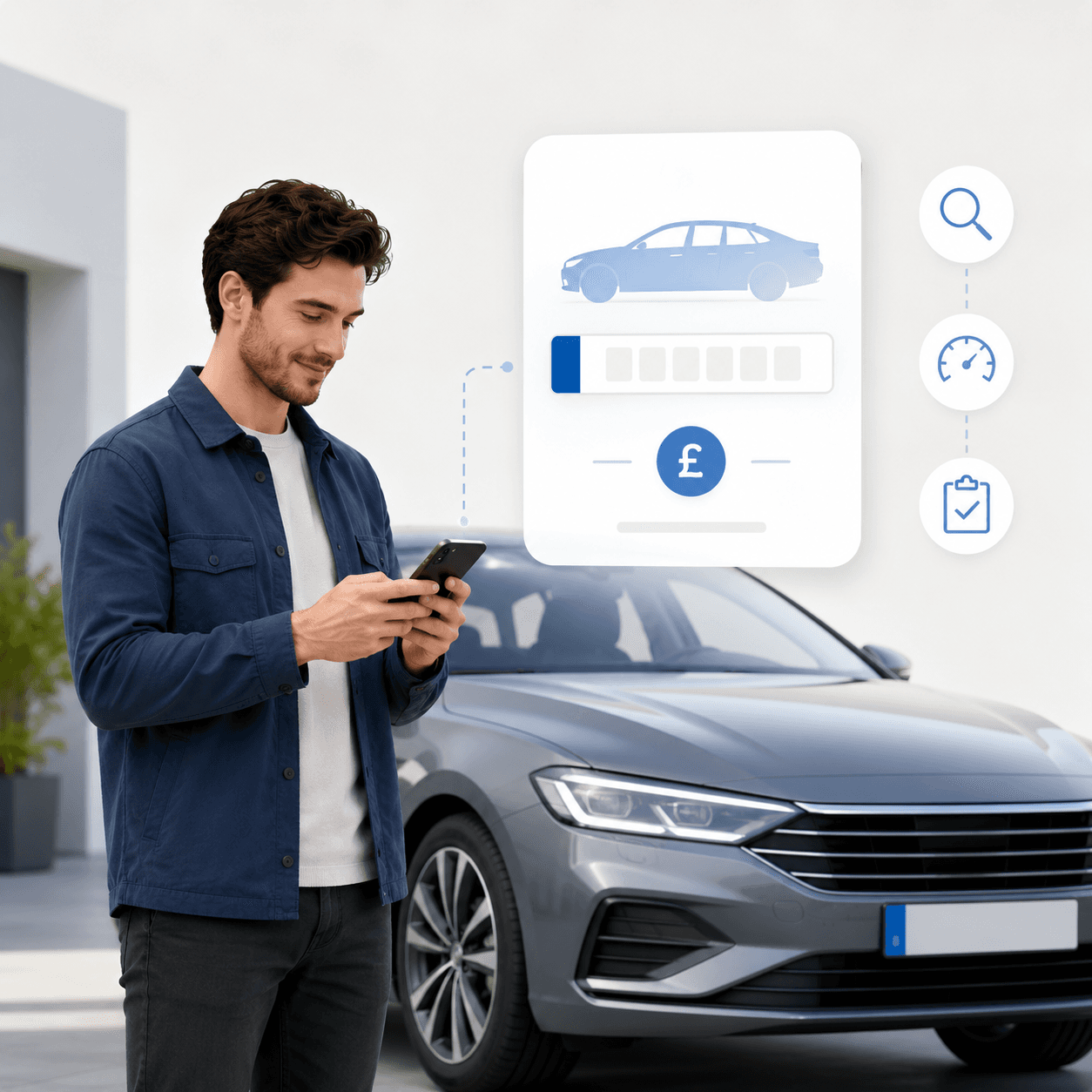 Professional car evaluation on site